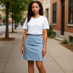 Black Label by Evan-Picone Straight & Pancil Skirt Women's 18 Black Side Zip